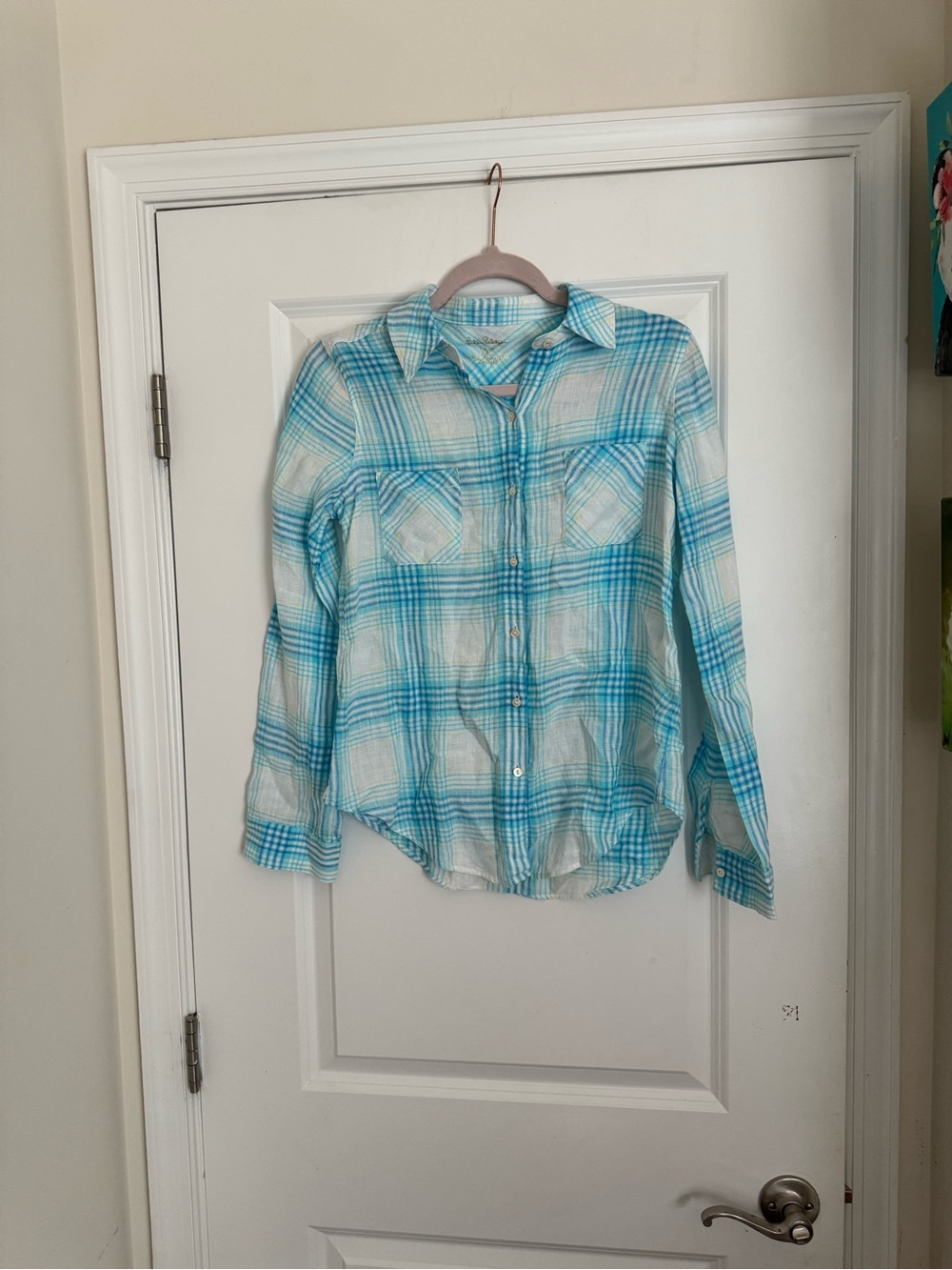 lilly pulitzer linen blouse size XXS